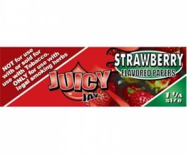 Juicy Jay's ochucené krátké papírky, Strawberry, 32ks/bal.